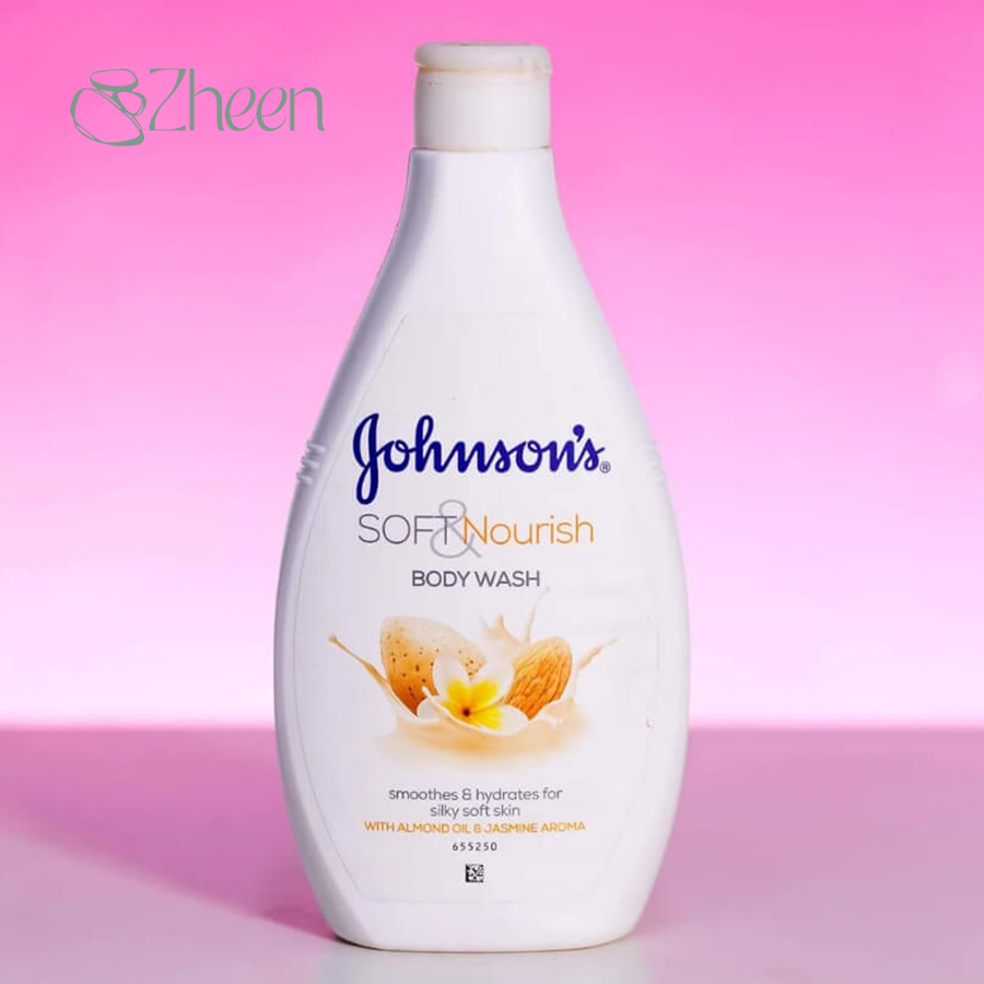 شامپو بدن روغن بادام و گل یاسمن مدل SOFT NOURISH جانسون 400ml